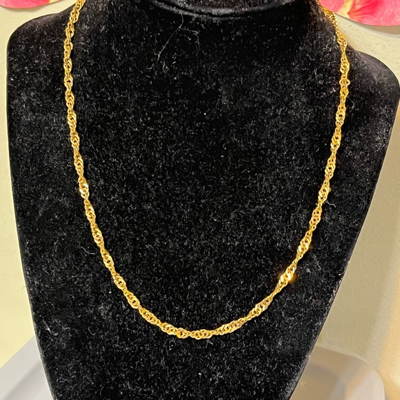 Vintage Jewelry - Vintage HCT 925 Italy Sterling Gold Necklace